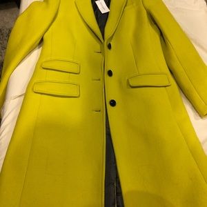 Winter coat yellow/green wool